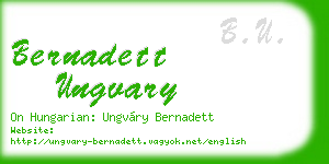 bernadett ungvary business card