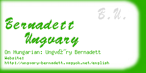 bernadett ungvary business card